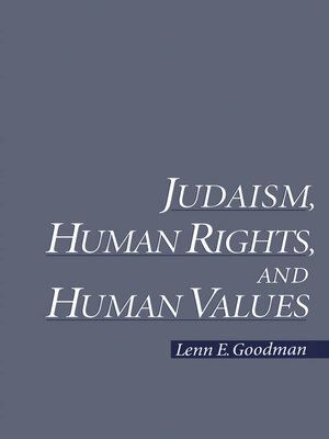cover image of Judaism, Human Rights, and Human Values